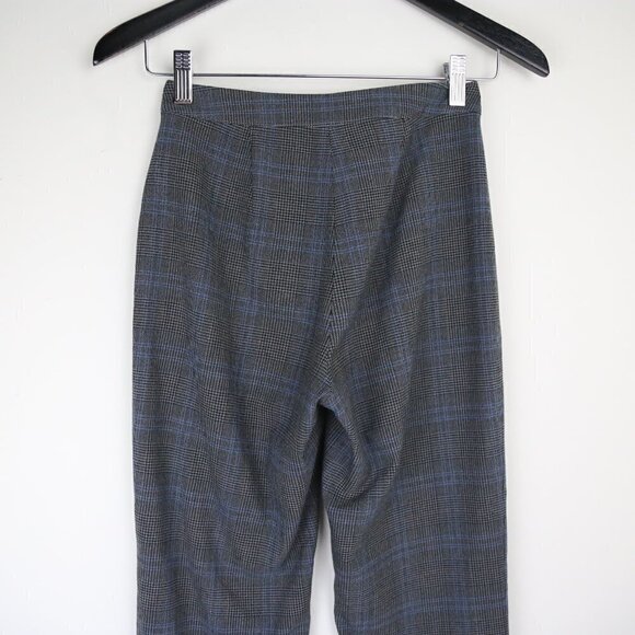 SUNDAY BEST Freshman Check Pant Slim-Leg Check Grey Trouser Size 00 - Picture 7 of 7